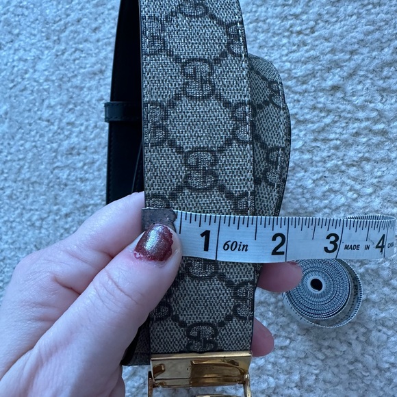 VGUC Gucci authentic Marmont reversible belt black and pattern size 110. - Picture 5 of 5